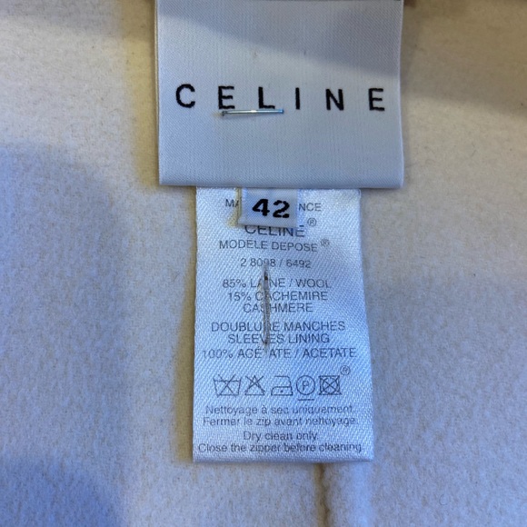 - Authentic Celine coat size large cream - Picture 7 of 13